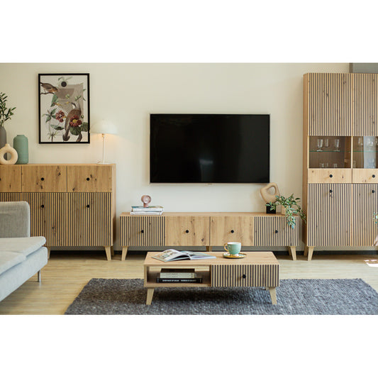 MEUBLE TV BERLO 180 CM - 2 PORTES