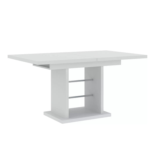 Table extensible rectangulaire VIRION 150-188 x 90 x 77 cm blanche